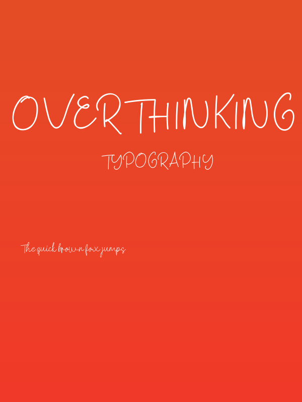 Overthinking Poster