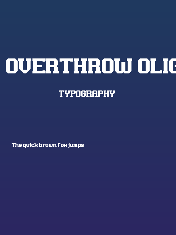 Overthrow Oligarchy Regular Poster