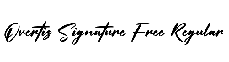 Overtis Signature Free Regular  免费字体下载