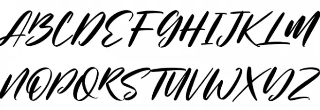 Overtis Signature Free Regular 字体 大写
