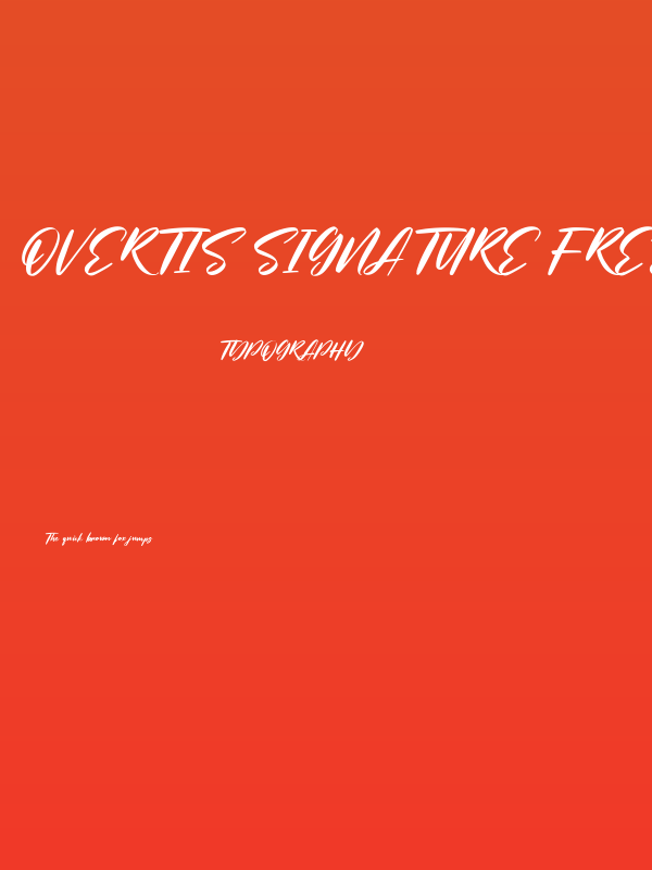 Overtis Signature Free Regular Poster