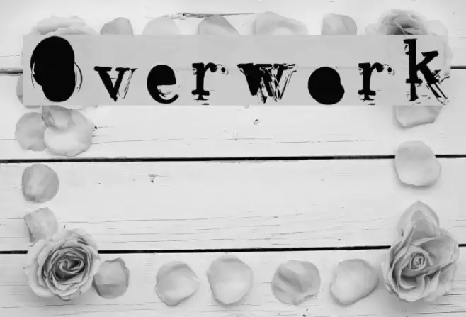 Overwork フォント examples
