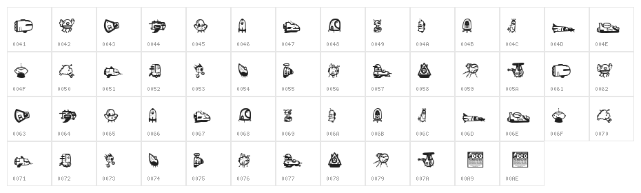 Ovniz_PersonalUseOnly Character Map
