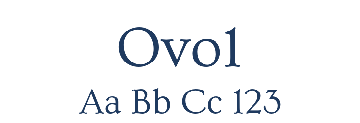 Ovo1 Font Preview