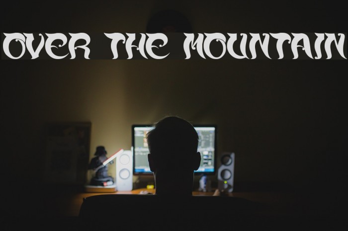 over the mountain Font examples