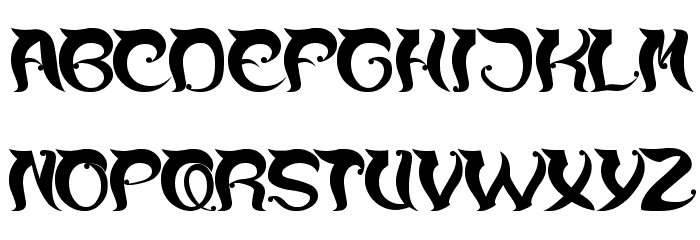 over the mountain Font LOWERCASE