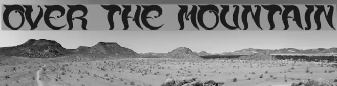 over the mountain Font examples