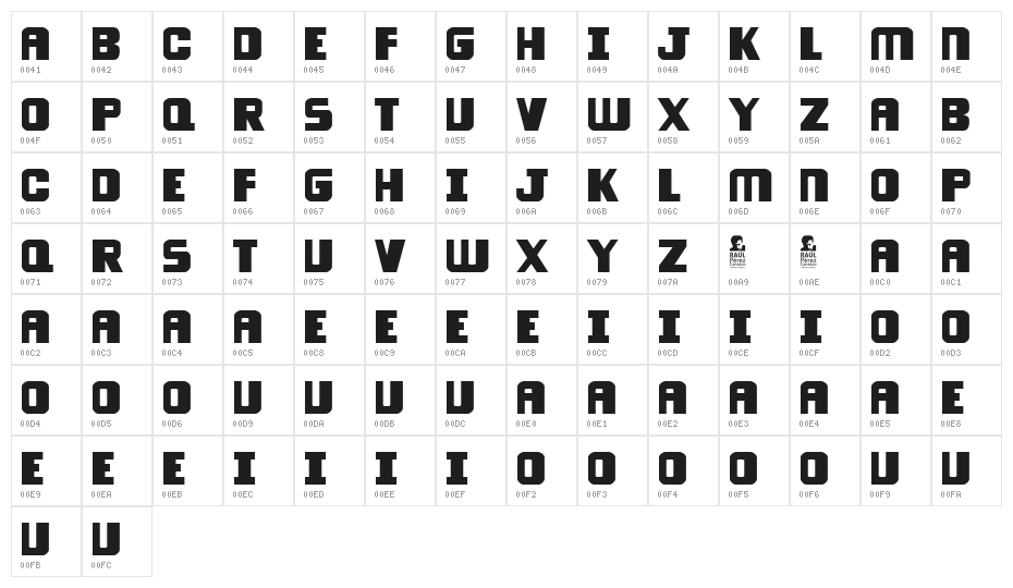 overload Character Map