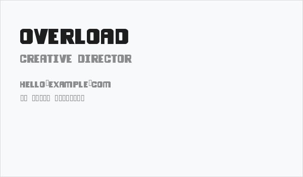 overload Business Card