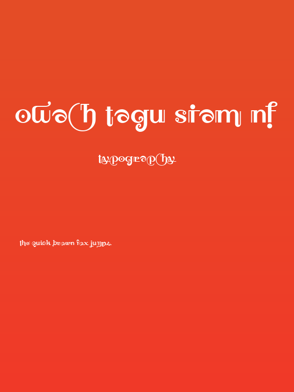 Owah Tagu Siam NF Poster
