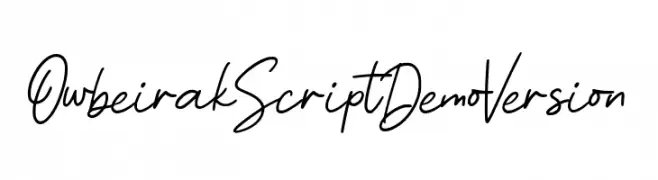 Owbeirak Script Demo Version  नि: शुल्क फ़ॉन्ट्स डाउनलोड