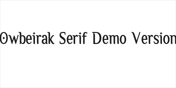 Owbeirak Serif Demo Version Logo