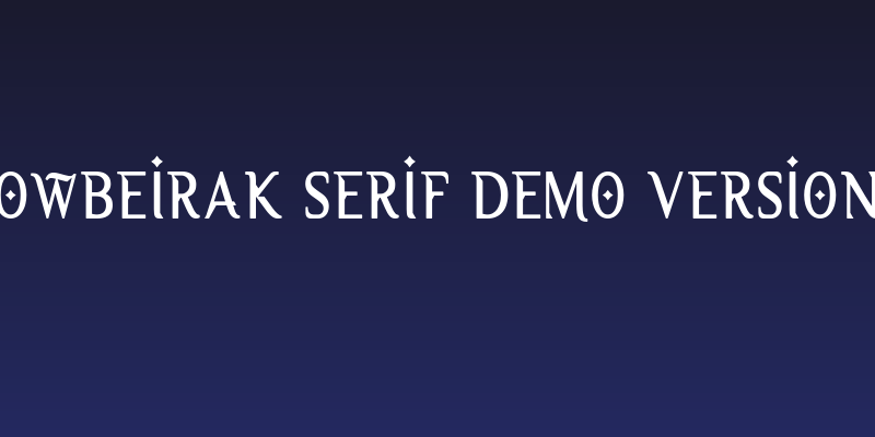 Owbeirak Serif Demo Version Social Header