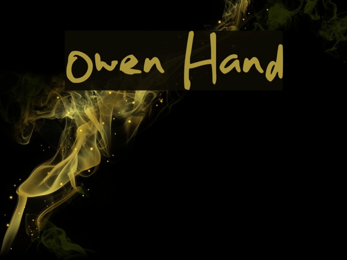 Owen Hand Font examples