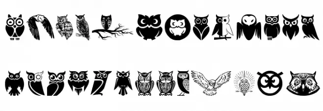 Owl Schriftart Groß
