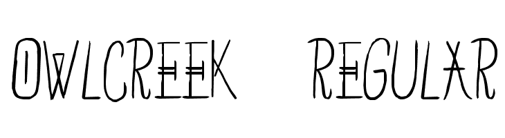 OwlCreek-Regular  नि: शुल्क फ़ॉन्ट्स डाउनलोड