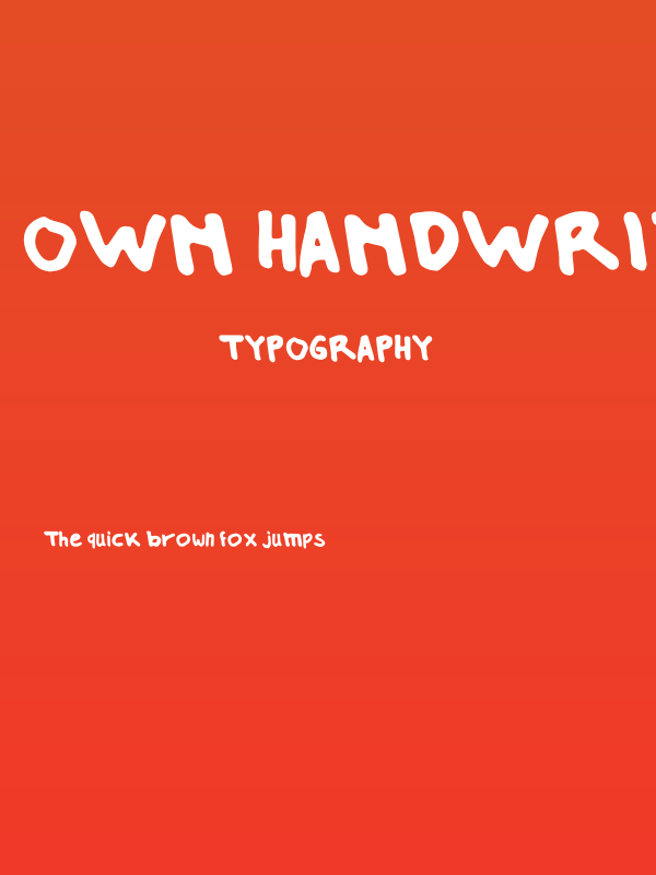 Own Handwriting Etc Poster