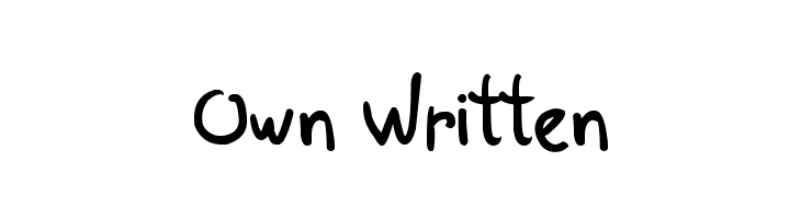 Own Written  Скачать бесплатные шрифты