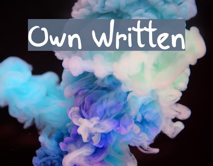 Own Written Font examples