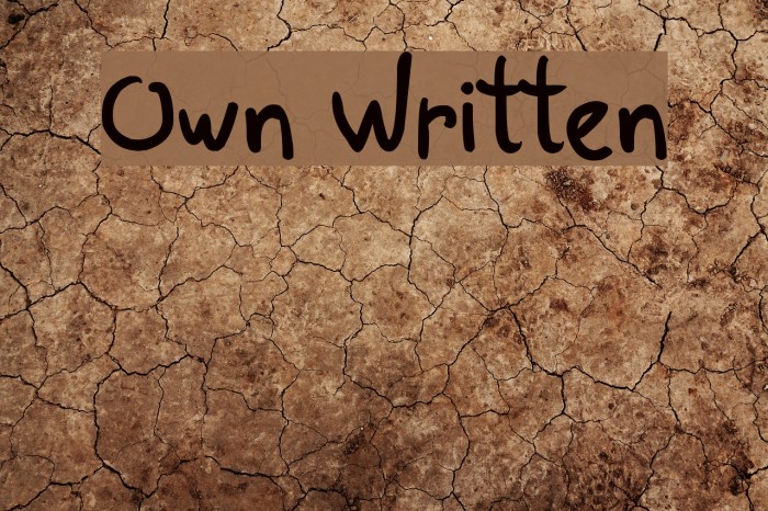 Own Written Font examples