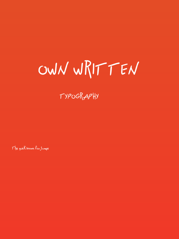 Own Written Poster