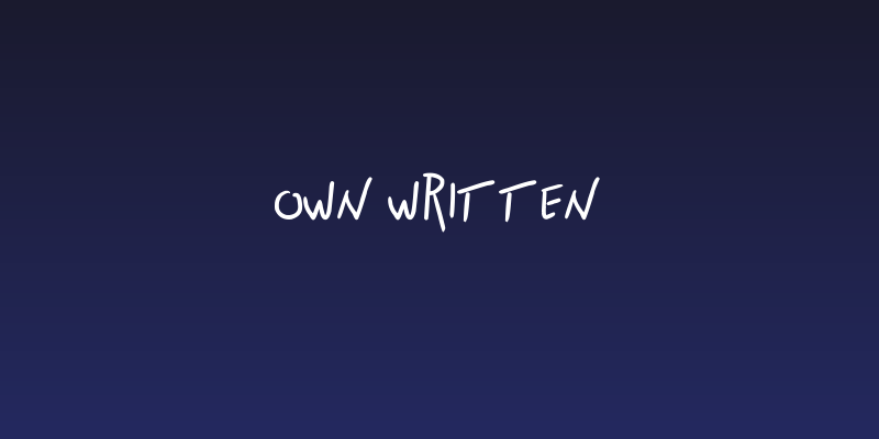 Own Written Social Header