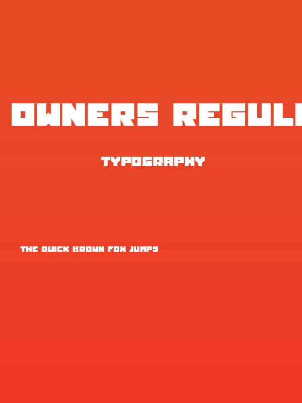 Owners Regular Poster