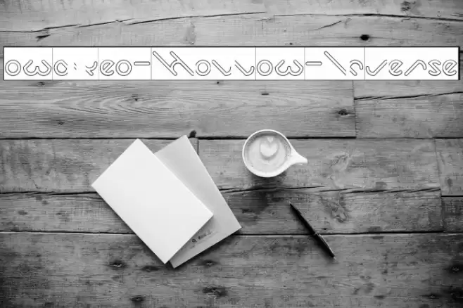 owaikeo-Hollow-Inverse Font examples