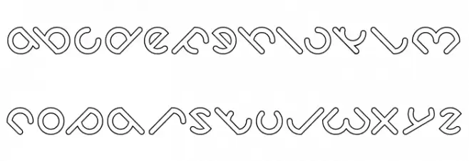 owaikeo-Hollow Schriftart Kleinbuchstaben