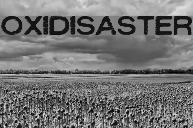 OXIDISASTER Font examples