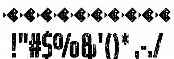 OXIDO Eroded Font OTHER CHARS