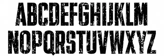 OXIDO Eroded Font UPPERCASE
