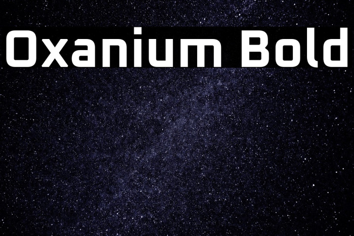 Oxanium Bold Font examples