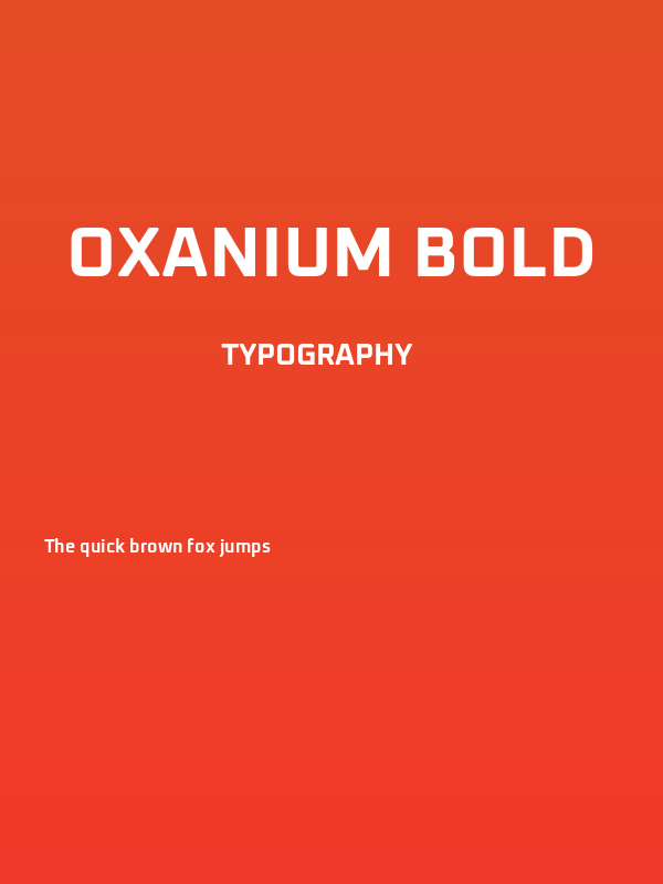 Oxanium Bold Poster