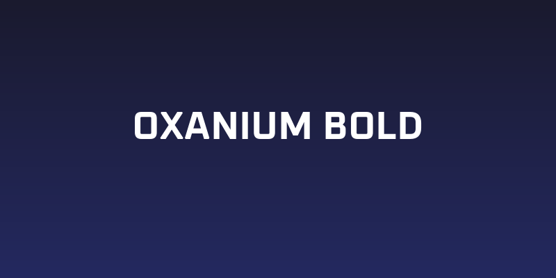 Oxanium Bold Social Header