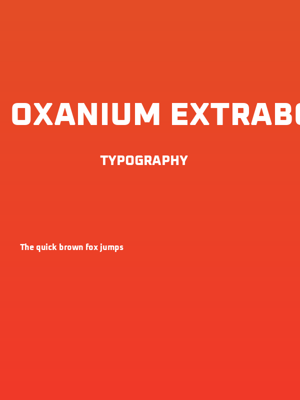 Oxanium ExtraBold Poster