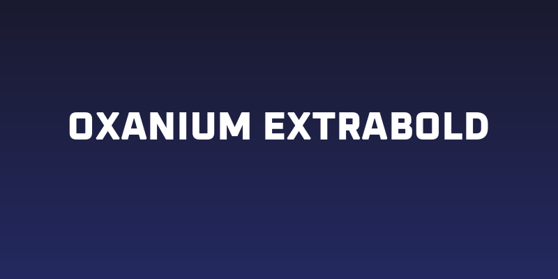 Oxanium ExtraBold Social Header