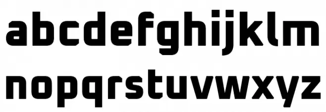 Oxanium ExtraBold Schriftart Kleinbuchstaben