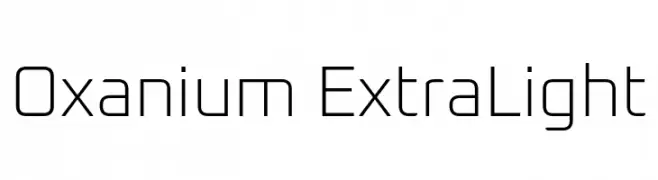 Oxanium ExtraLight  لخطوط تنزيل