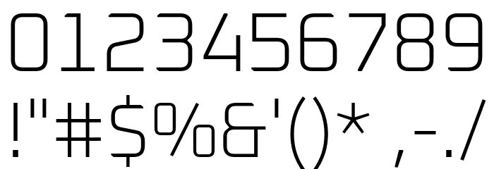 Oxanium ExtraLight Font OTHER CHARS