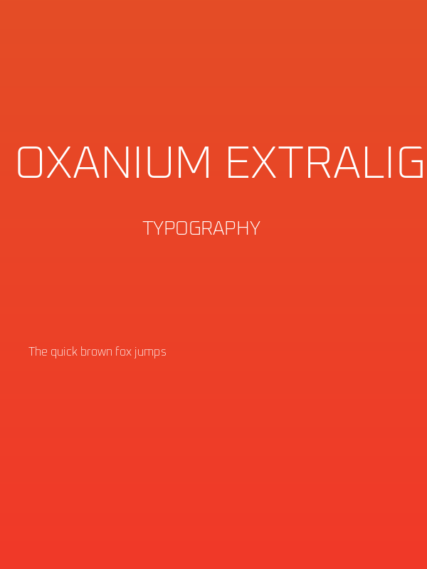 Oxanium ExtraLight Poster