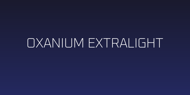 Oxanium ExtraLight Social Header