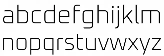 Oxanium ExtraLight Schriftart Kleinbuchstaben