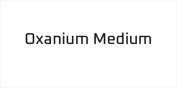 Oxanium Medium Logo