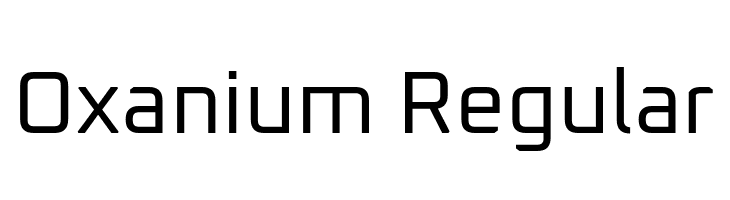 Oxanium Regular  les polices de caractères gratuit tlcharger