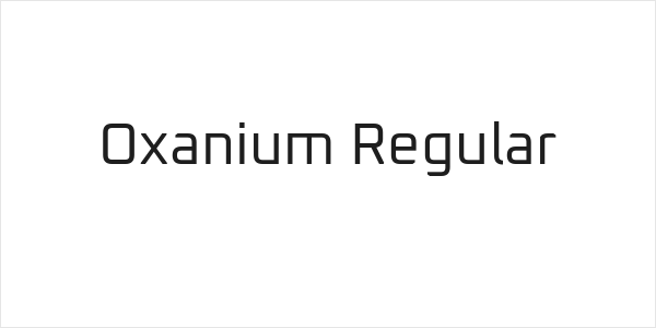 Oxanium Regular Logo