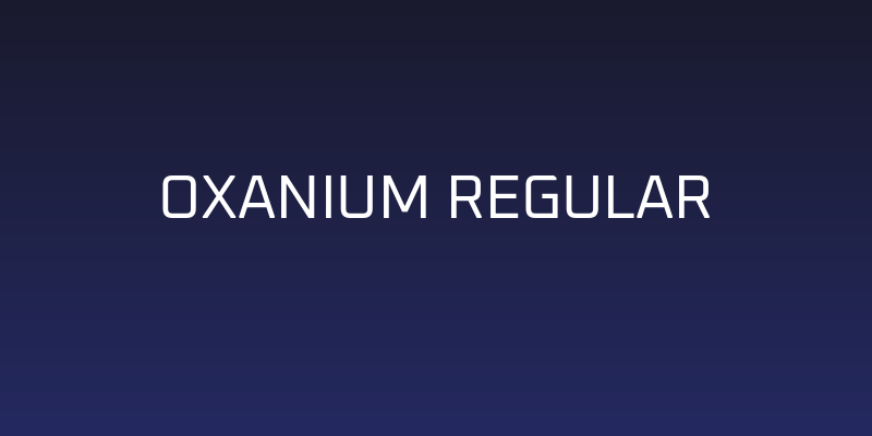 Oxanium Regular Social Header