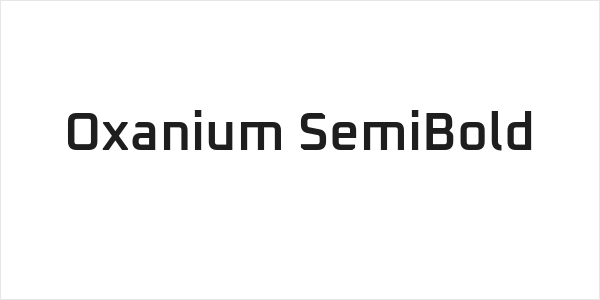 Oxanium SemiBold Logo