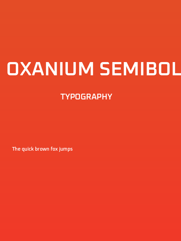 Oxanium SemiBold Poster