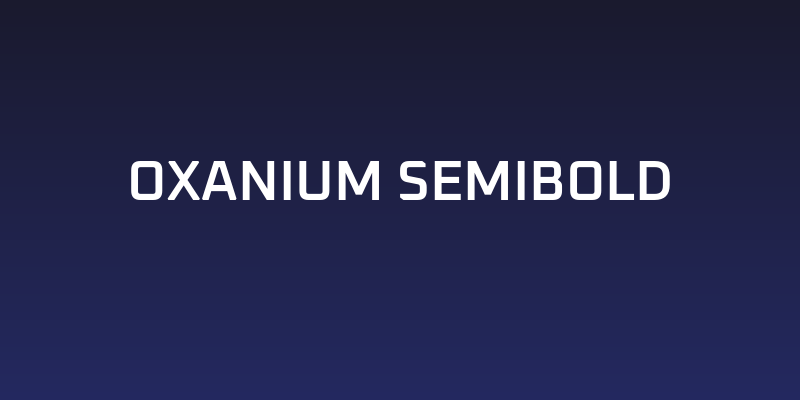 Oxanium SemiBold Social Header